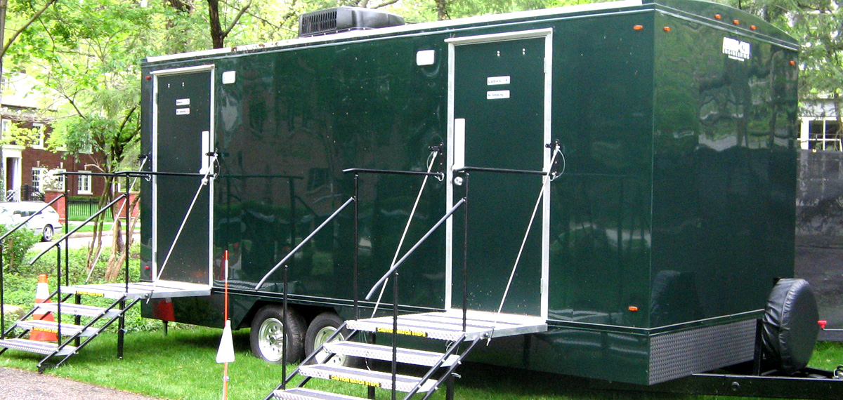 Mobile toilet trailer rentals